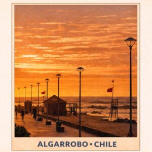 Postal de Playa Algarrobo + Ticket para participar en Tu Momento de Ganar