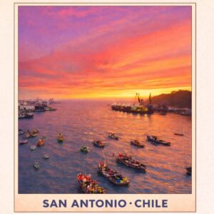 Postal de Puerto de San Antonio + Ticket para participar en Tu Momento de Ganar